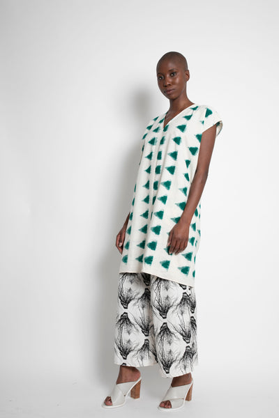 CREAM IKAT LOVE DRESS